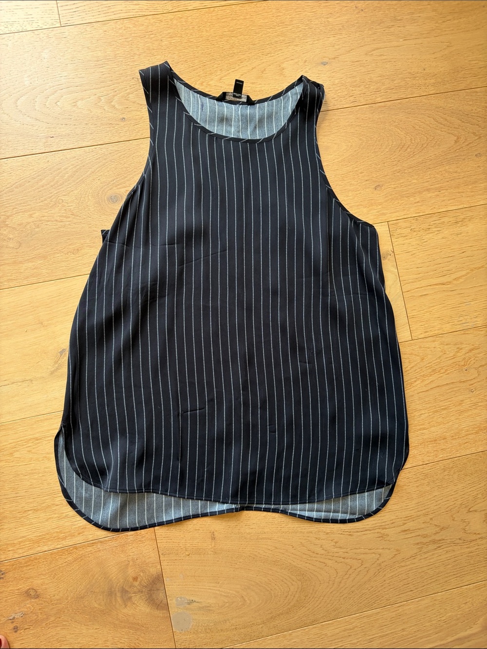 Banana Republic Black Pinstripe Sleeveless Shell Top